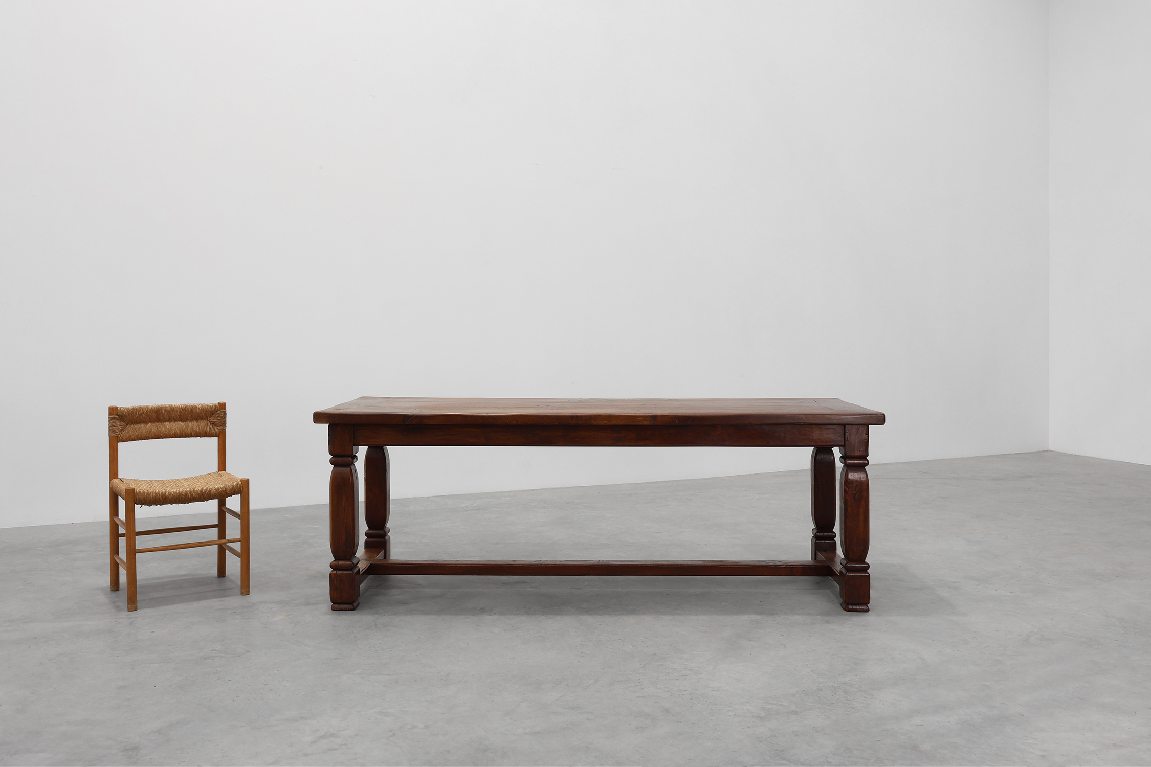 Large French Provincial rustic Oak Table, ca. 1900thumbnail